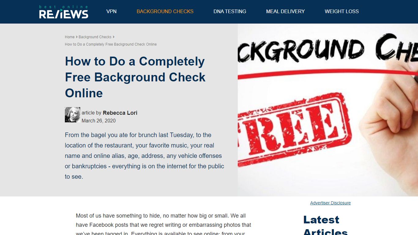 How to Do a Completely Free Background Check Online - BestOnlineReviews